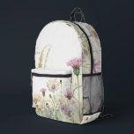 Mochila Impresa Campo acuarela de flores silvestres<br><div class="desc">Campo acuarela de flores silvestres</div>