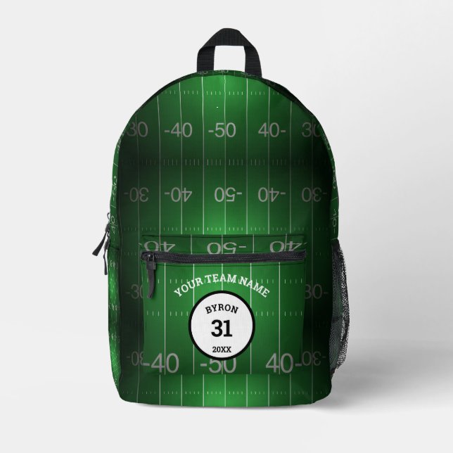 Mochila Impresa Campo de fútbol personalizado (Anverso)