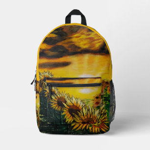 Mochila Impresa Campos de girasoles de DG Paintings