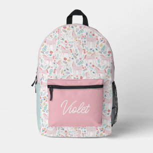 Mochila Impresa Campos unicornios personalizados con nombre