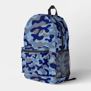 Mochila Impresa Camuflaje azul