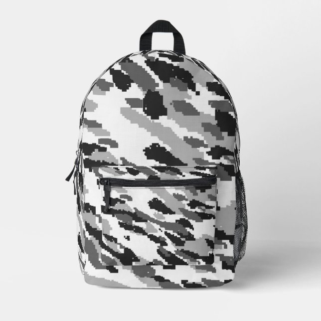Mochila Impresa Camuflaje de nieve ártica (Anverso)