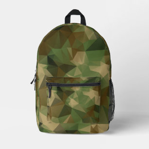 Mochila Impresa Camuflaje de Polígono Geométrico