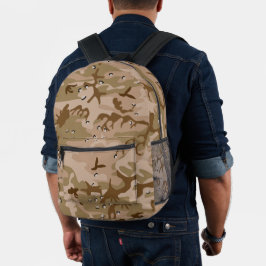 Mochila Impresa Camuflaje del desierto con guijarros, militar, ejé