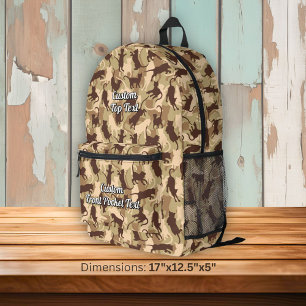 Mochila Impresa Camuflaje del desierto de los gatos