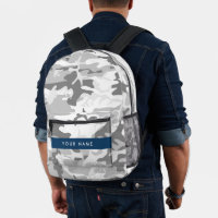 Camuflaje gris de nieve en invierno Tu nombre pers