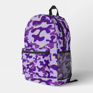 Mochila Impresa Camuflaje gris morado