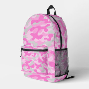 Mochila Impresa Camuflaje gris rosa