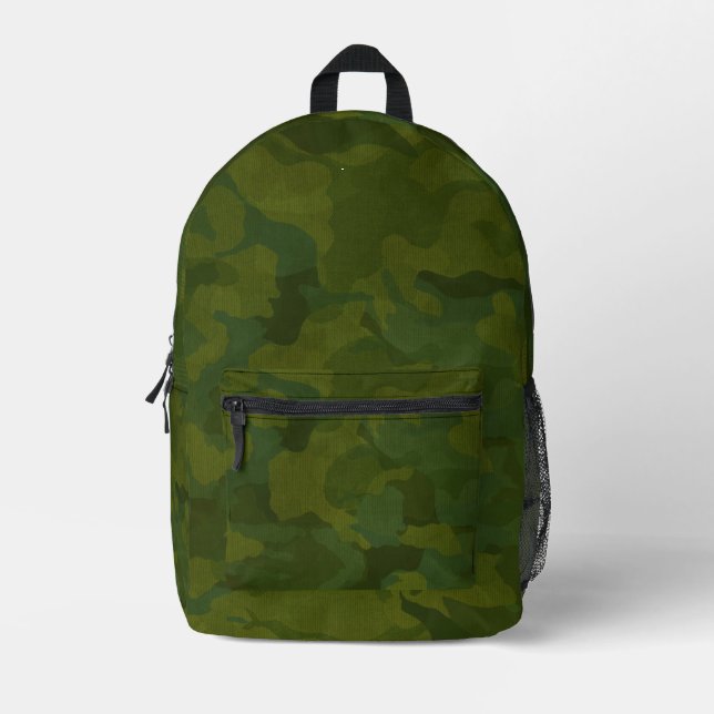 Mochila Impresa Camuflaje Militar Clásico (Anverso)