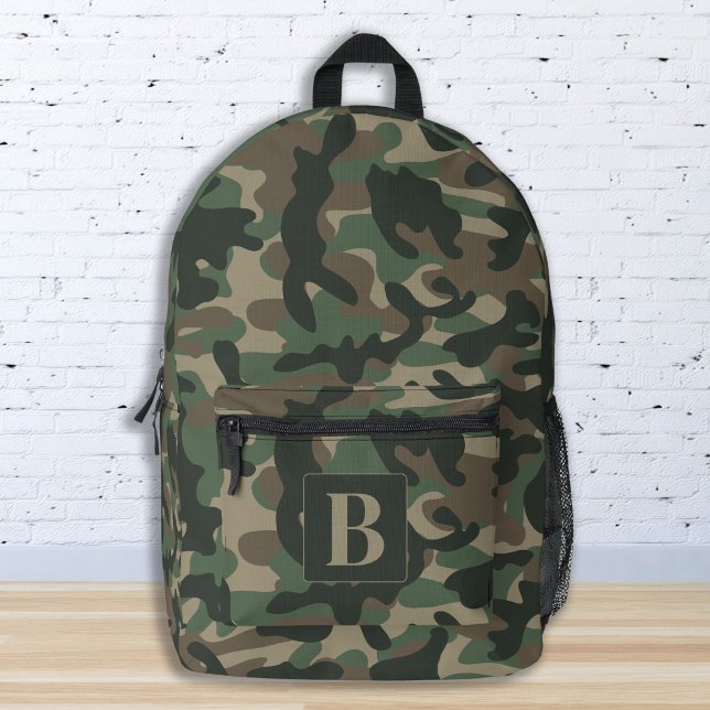 Mochila Impresa Camuflaje Monograma personalizado Woodland Camo (Subido por el creador)