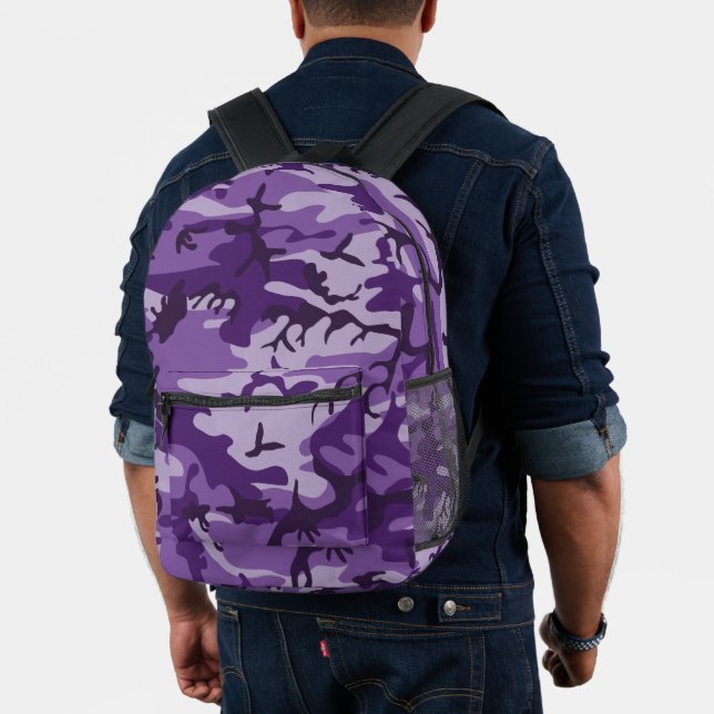 Mochila Impresa Camuflaje morado, ejército (Insitu (Modelo))