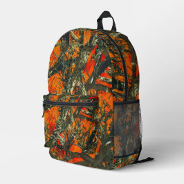 Mochila Impresa Camuflaje Naranja