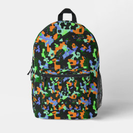 Mochila Impresa Camuflaje neón vibrante