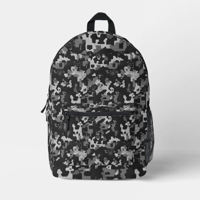 Mochila Impresa Camuflaje Pixel Sigilo (Anverso)