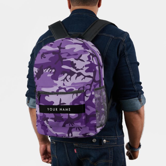 Mochila Impresa Camuflaje púrpura Tu nombre Personaliza (Insitu (Modelo))