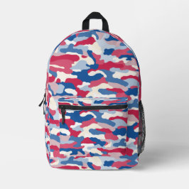 Mochila Impresa Camuflaje rojo blanco y azul