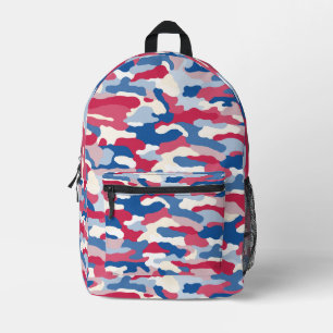 Mochila Impresa Camuflaje rojo blanco y azul