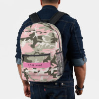 Camuflaje rosa y verde Tu nombre Personaliza
