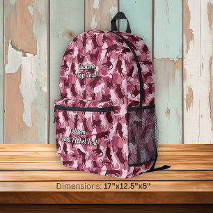 Mochila Impresa Camuflaje rosado de gatos