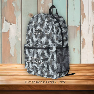 Mochila Impresa Camuflaje urbano de gatos