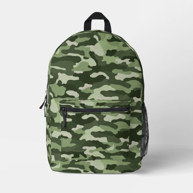 Mochila Impresa Camuflaje verde (Anverso)
