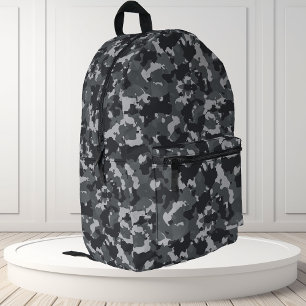 Mochila Impresa Camuflo urbano gris negro