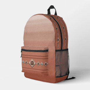 Mochila Impresa Cañón de Sandstone del Suroeste con Coppery Concho