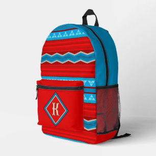 Mochila Impresa Cañón del río Suroeste Turquesa Rojo Personalizado
