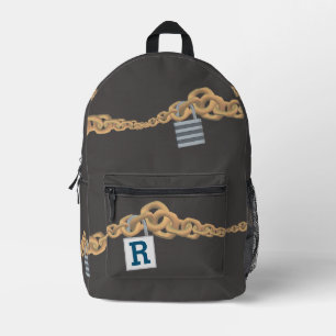 Mochila Impresa Cañones y temas de candado de monogramo