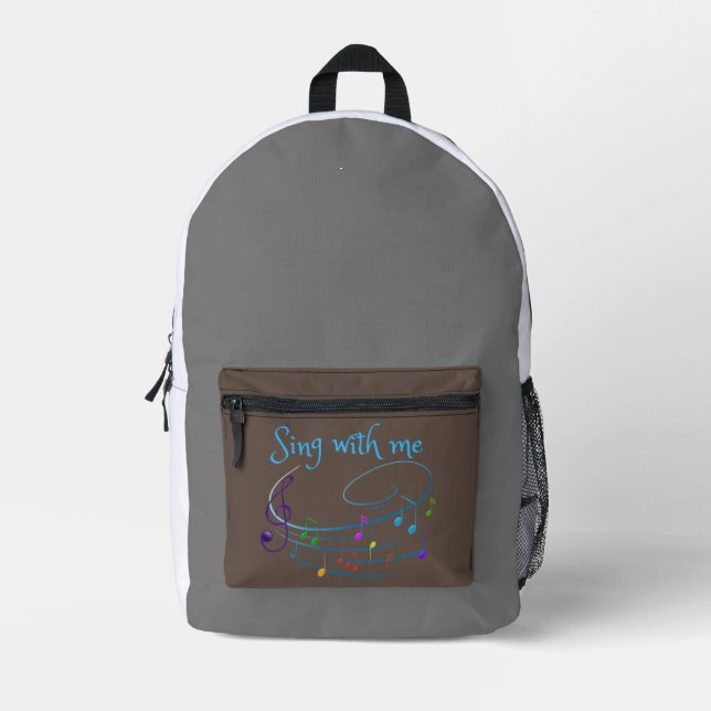 Mochila Impresa cantar conmigo (Anverso)
