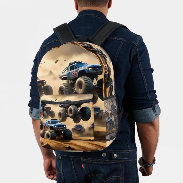 Mochila Impresa Caos de Camiones Monstruo (Insitu (Modelo))