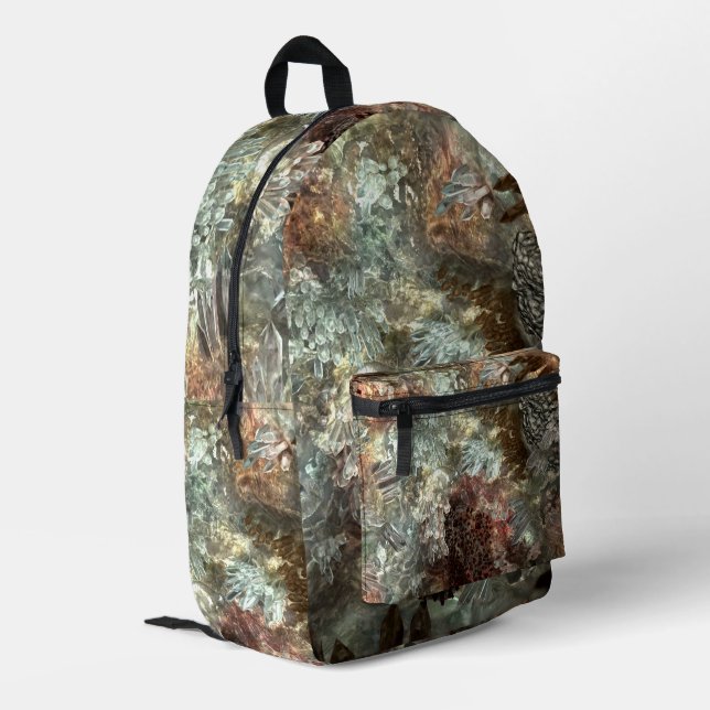 Mochila Impresa Capas apagadas de cristales marrones (Esquina izquierda trasera)
