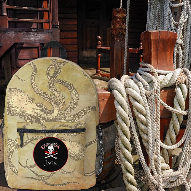 Mochila Impresa Capitán pirata personalizado (Subido por el creador)