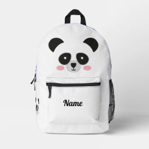 Mochila Impresa Cara de Panda Adorable Personalizada – Nombre Pers