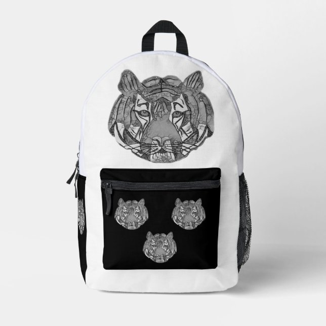 Mochila Impresa Cara de Tigre (Anverso)