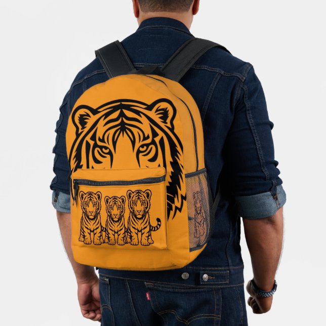 Mochila Impresa Cara de tigre gráfico naranja (Insitu (Modelo))
