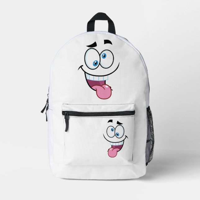 Mochila Impresa cara divertida (Anverso)