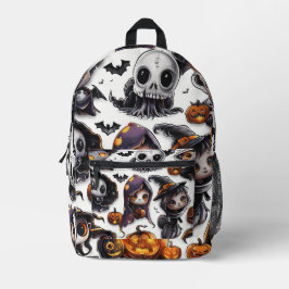 Mochila Impresa Caracteres de Halloween Arte Digital