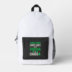Mochila Impresa Caramelo de Navidad Canas Cacao Caos Fiesta