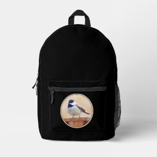 Mochila Impresa Carbonero en Comedero Pintura - Arte de Pájaros Or