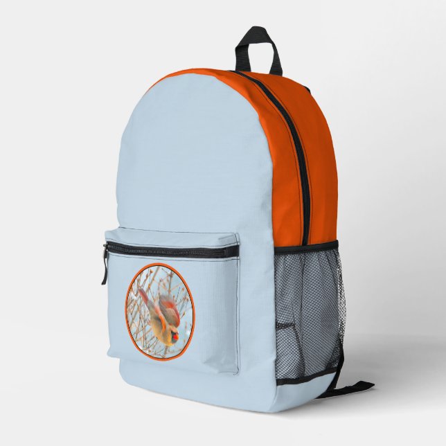 Mochila Impresa Cardenal norte volando - Fotografía original (Esquina derecha trasera )