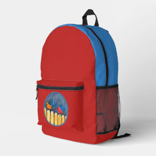Mochila Impresa Cardenales sobre la pintura de la cerca - Arte ori