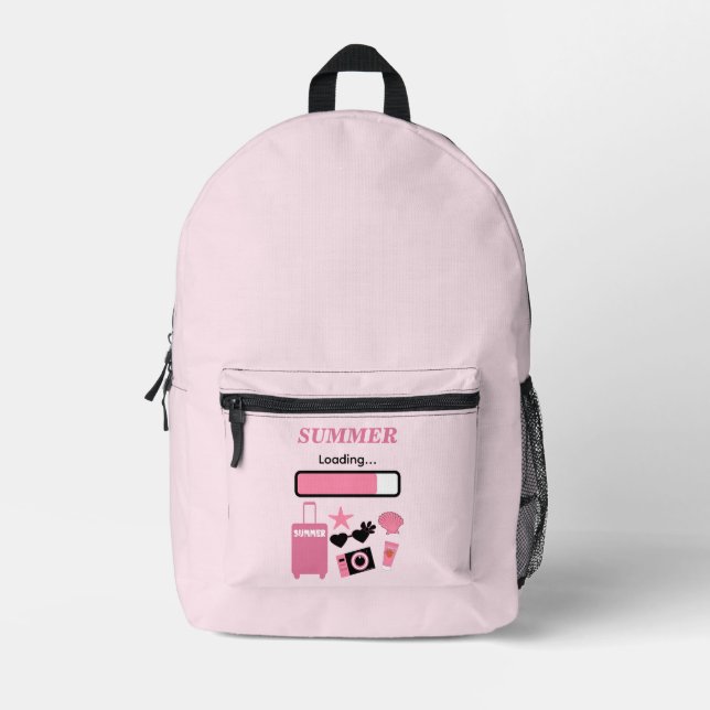 Mochila Impresa Carga de verano rosa (Anverso)