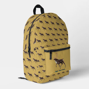 Mochila Impresa Caribú/reno de arte folclórico