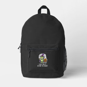 Mochila Impresa Carro de Bruja de Rana Dilly Dally de Halloween Ca