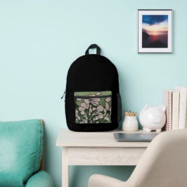 Mochila Impresa Cascada de Flor de Cerezo Rosa