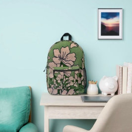 Mochila Impresa Cascada de Flor de Rosa