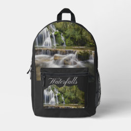 Mochila Impresa Cascadas de agua de montaña aventurera