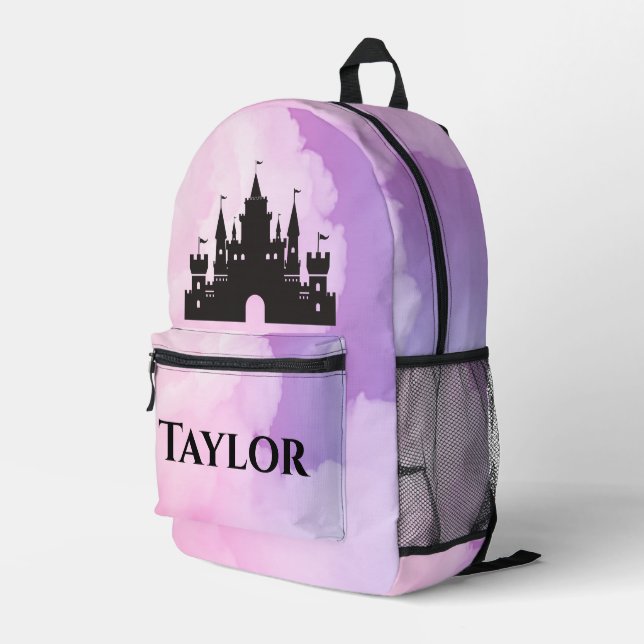 Mochila Impresa Castillo Mágico Monogramado personalizado (Esquina derecha trasera )
