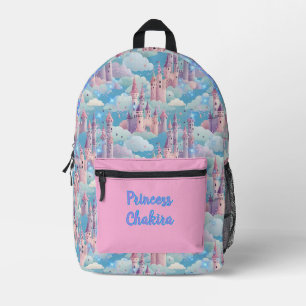 Mochila Impresa Castillos de Fantasía Caprichosos en las Nubes